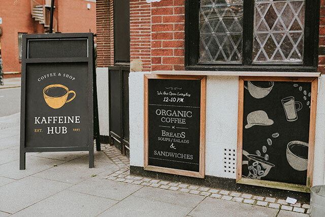 A-frame signs adelaide shopfront signage