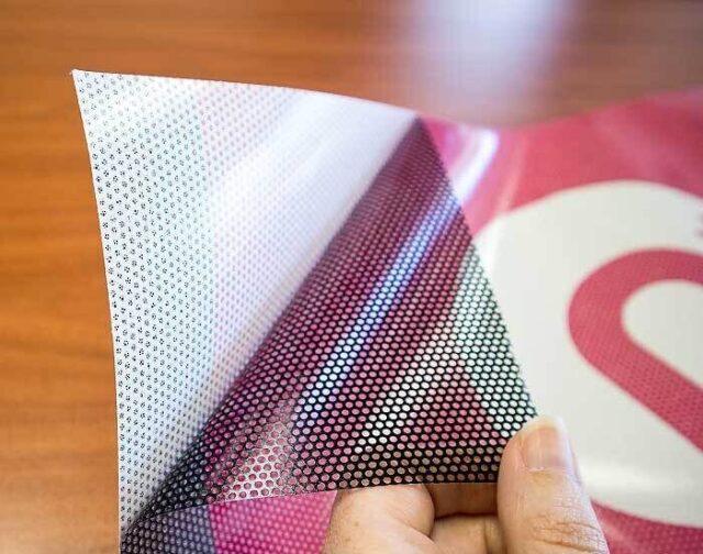 One way signage window film vinyl