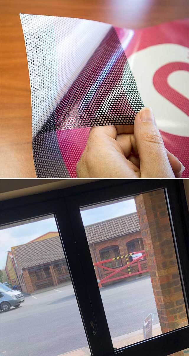 One way window film inside outside