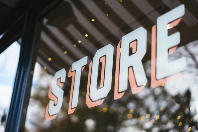 Window signage vinyl graphics